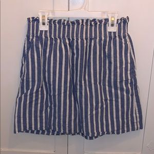 blue and white J. Crew skirt
